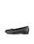 Women's ECCO® Anine Leather Ballerina - Black - Outside