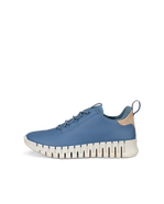 Women's ECCO® Gruuv Leather Sneaker - Blue - Outside