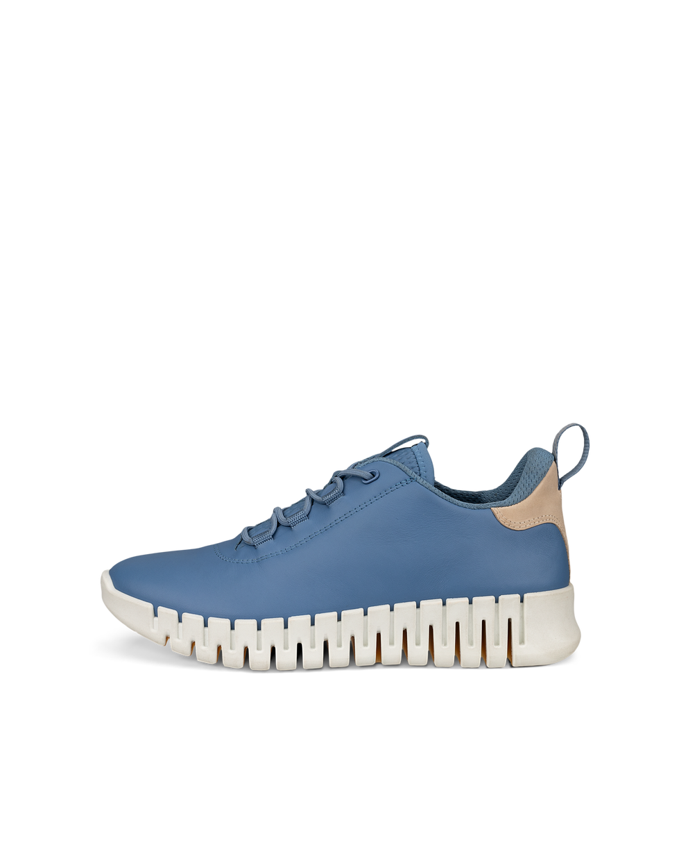 Women's ECCO® Gruuv Leather Sneaker - Blue - Outside