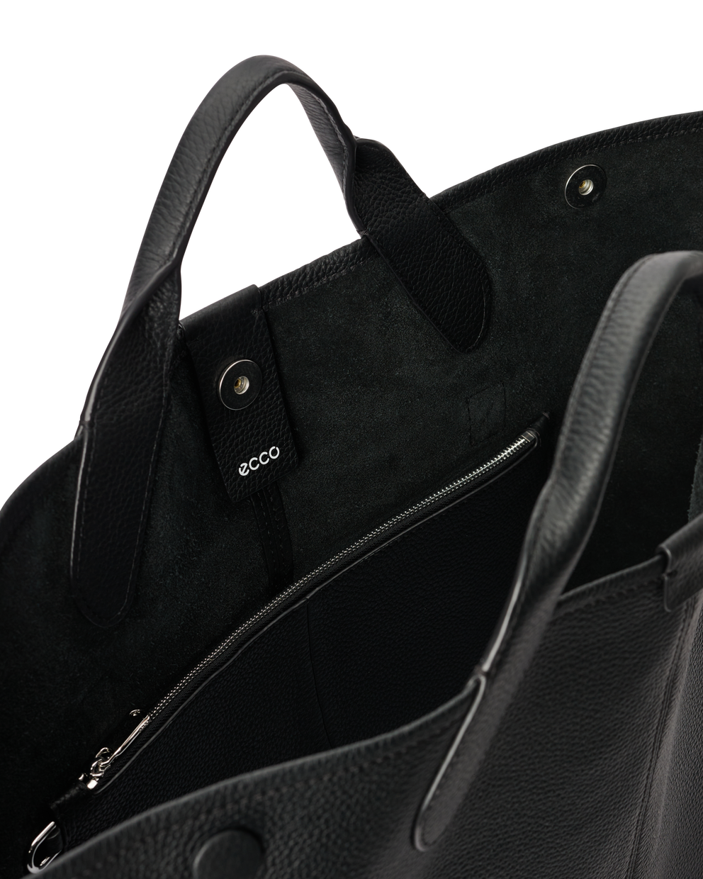 Bolso tote de piel ECCO® - Negro - Inside