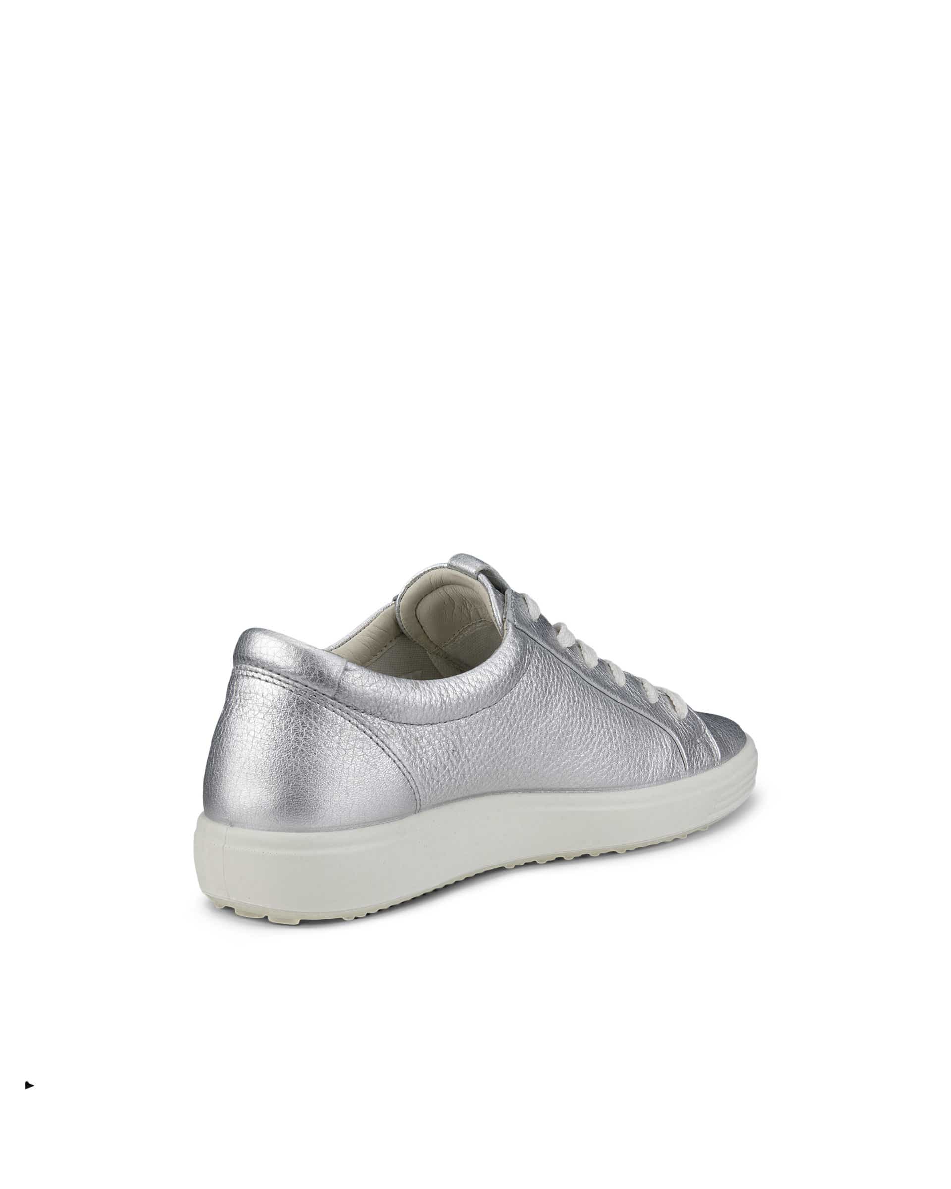 ECCO Soft 7 ウィメンズ レザースニーカー - メタリック - Back