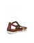 Women's ECCO® Flash Leather T-Bar Sandal - Brown - Back