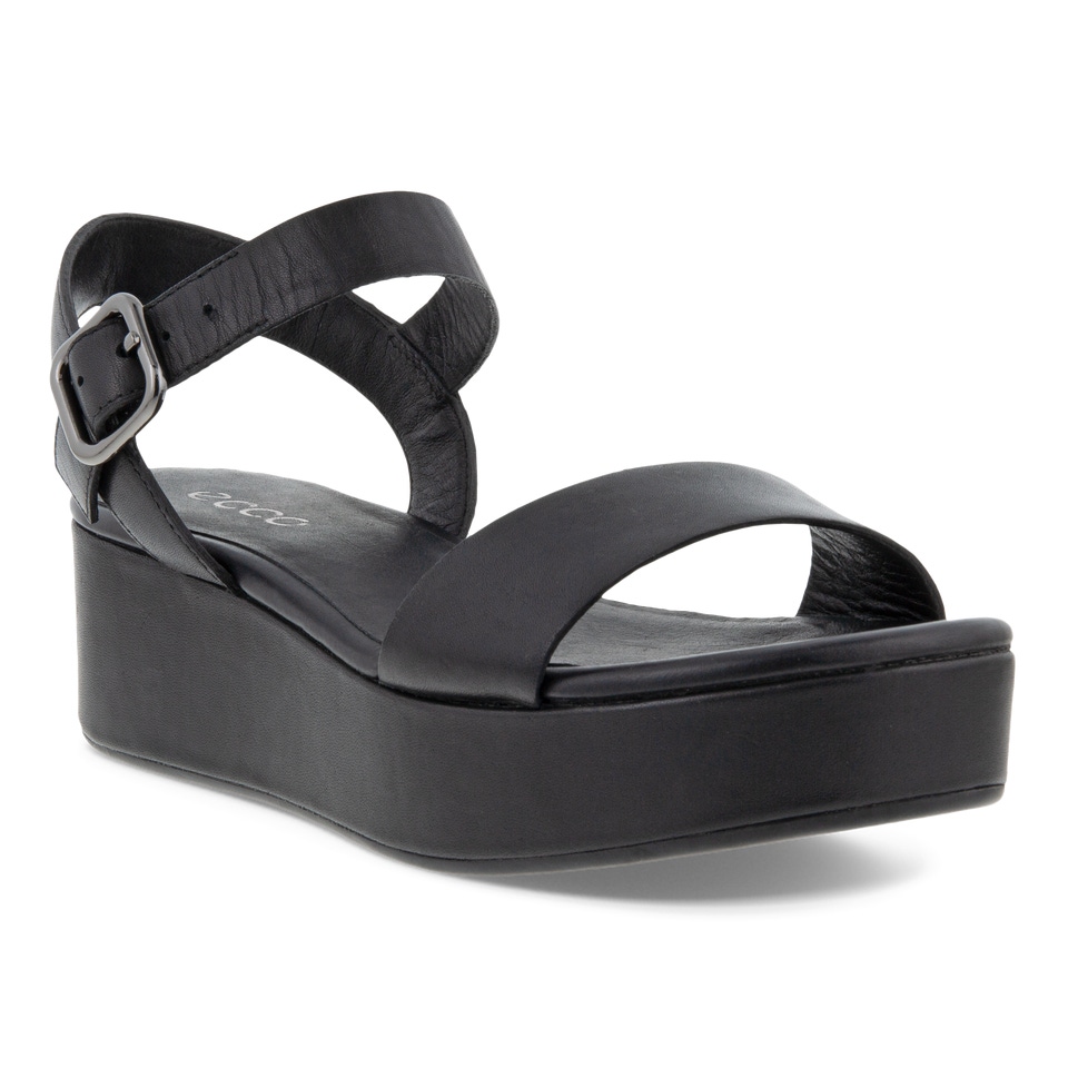 ECCO Elevate Plateau Sandals Black