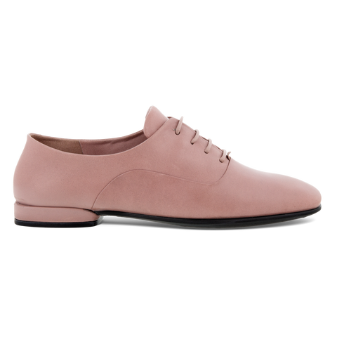 ECCO Women's Anine Squared Laced Shoes - Pink - Outside