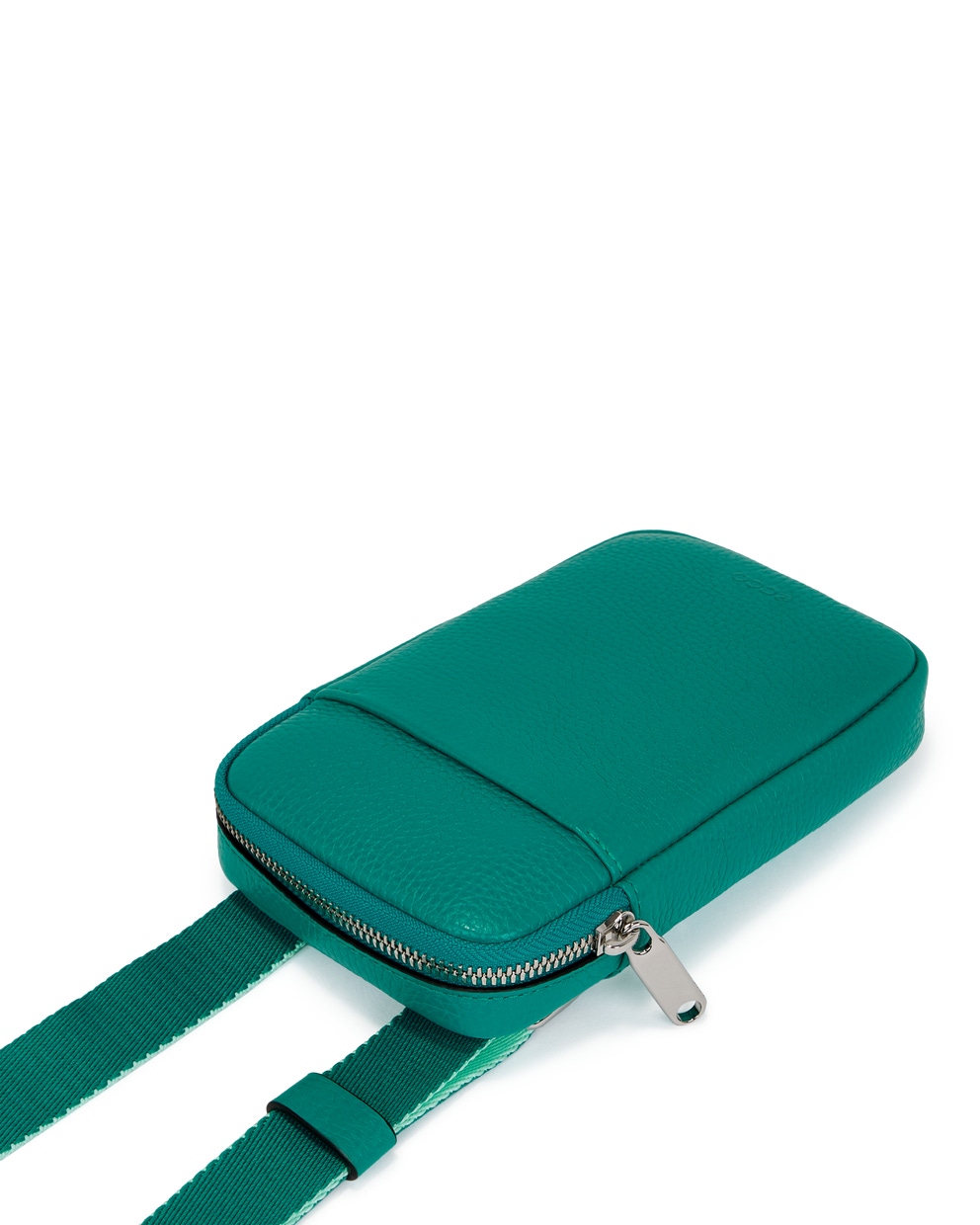 ECCO® Phone Carry Pebbled Leather Phone Bag - Green - Detail-1