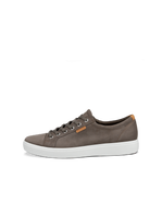 Men's ECCO® Soft 7 Nubuck Sneaker - Brown - Outside