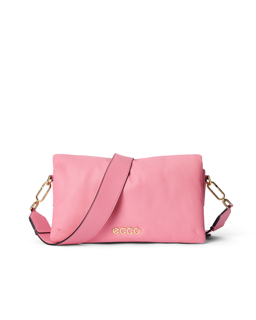 ECCO® Pinch Soft Large Leather Crossbody Bag - Pink - Main