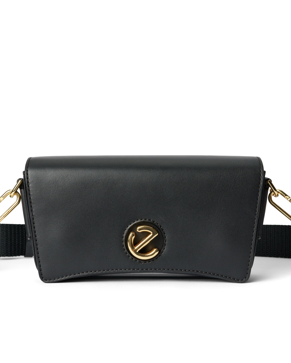 ECCO® Pinch Leather Crossbody Bag - Black - Detail-1