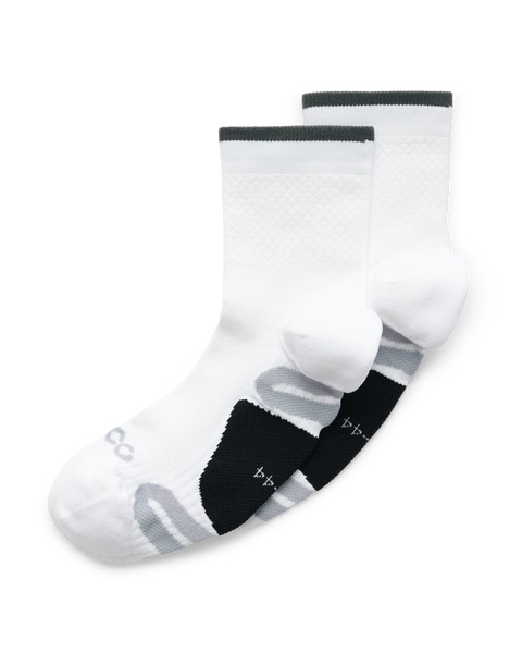 ECCO Golf Tech Tour Lite Mid Cut Socks White