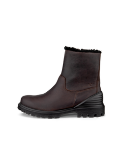 Warmlined Zip Boot - Brown - Outside