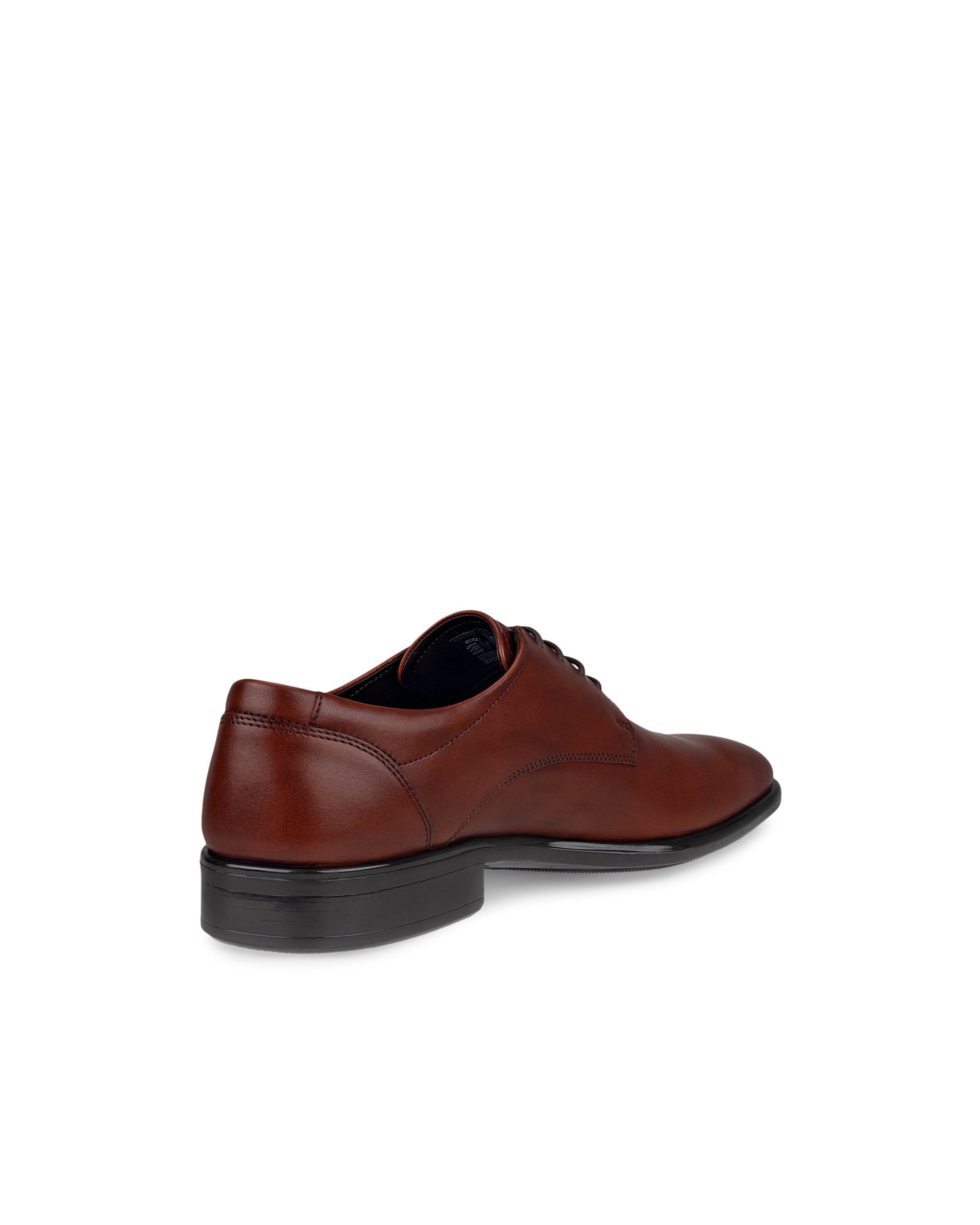 Men's ECCO® Citytray Leather Derby Shoe - Brown - Back