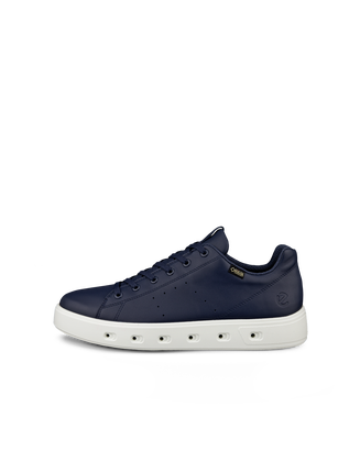 Men's ECCO® Street 720 Leather Gore-Tex Sneaker - Blue - Outside