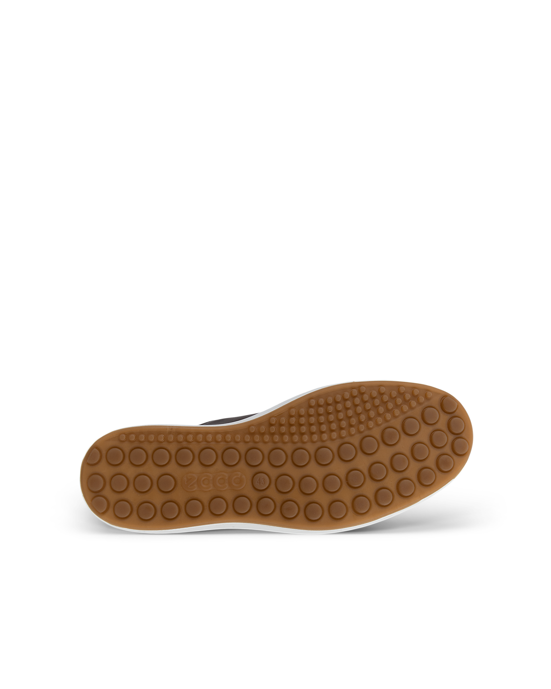 남성 ECCO® Soft 7 가죽 트레이너 - Brown - Sole