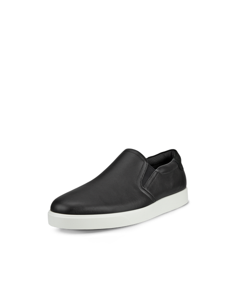 Men's ECCO® Street Lite Leather Slip-On Sneaker | Black