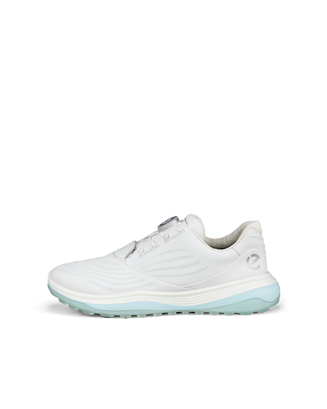 Zapatos golf impermeable de piel ECCO® Golf LT1 para mujer - Blanco - Outside