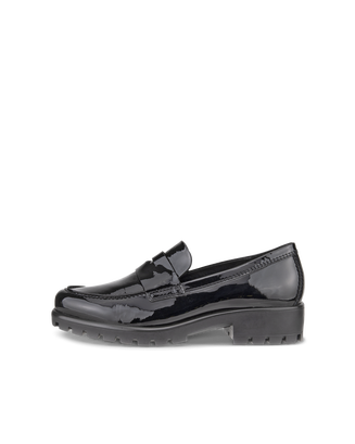 ECCO Women's Modtray Moc-toe Penny Loafers - Black - Outside