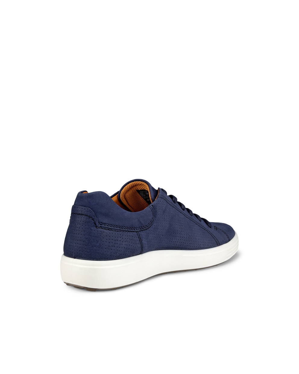 Men's ECCO® Soft 7 Nubuck Sneaker - Blue - Back