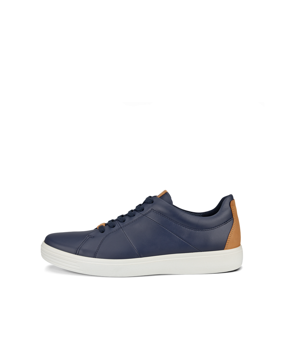 Men's ECCO® Soft Classic Leather Sneaker - Blue - Outside