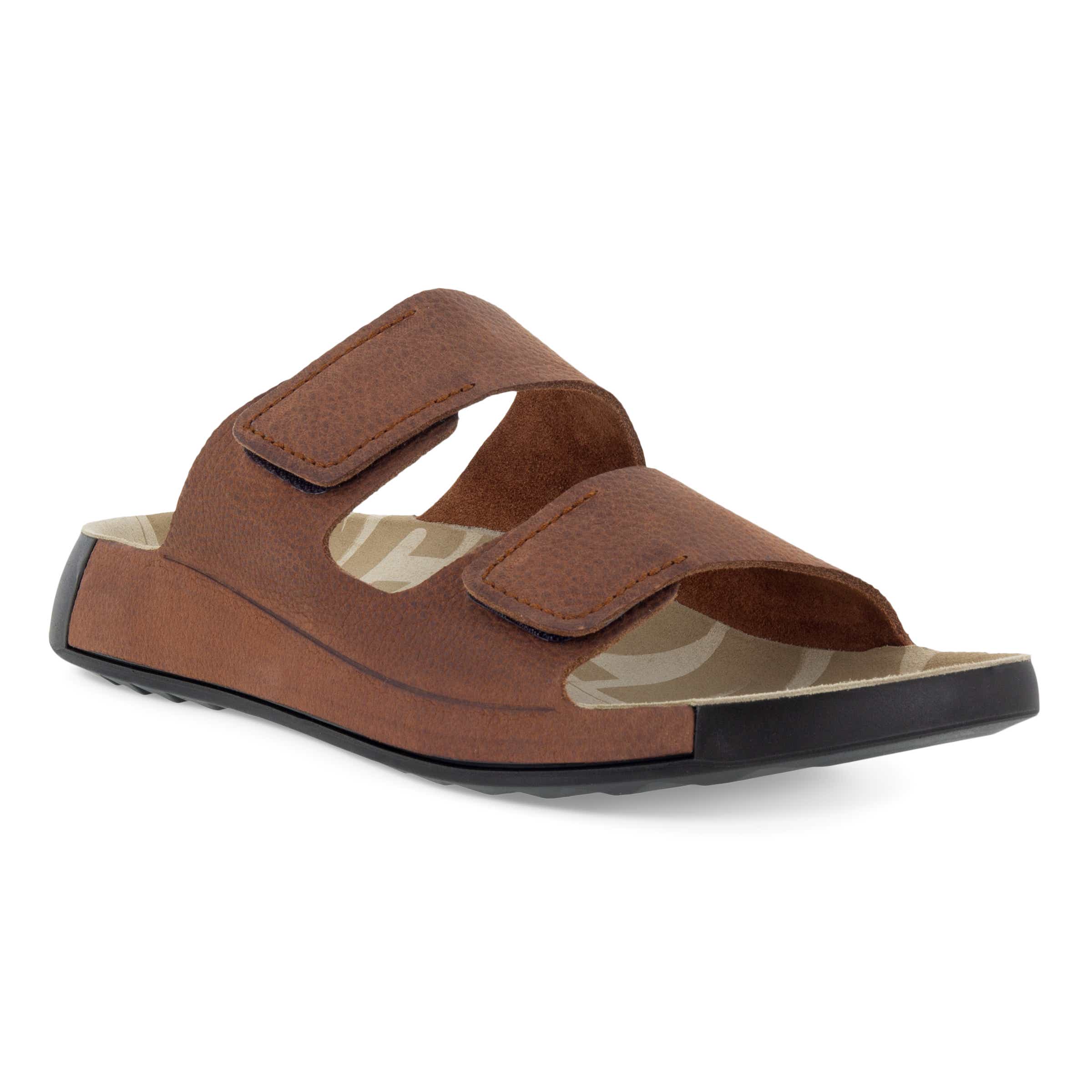ECCO Cozmo メンズ ヌバック2ストラップサンダル - Brown - Main