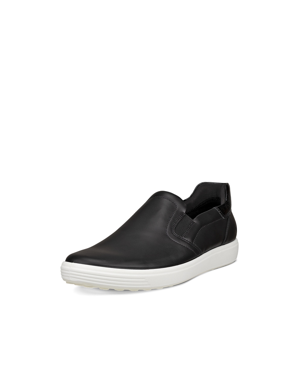 Women's ECCO® Soft 7 Leather Slip-On - Black - Main