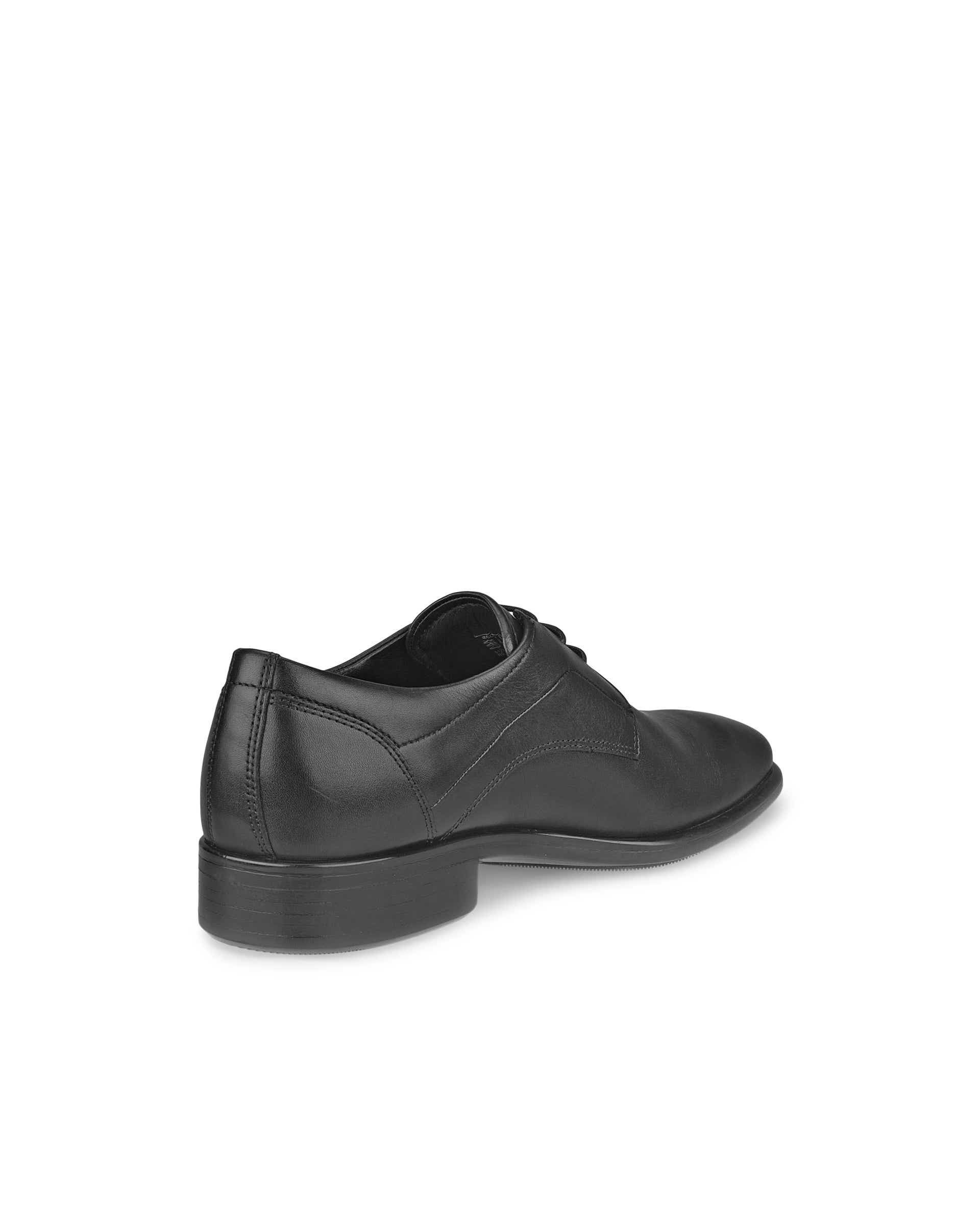 Men's ECCO® Citytray Leather Gore-Tex Derby Shoe - Black - Back