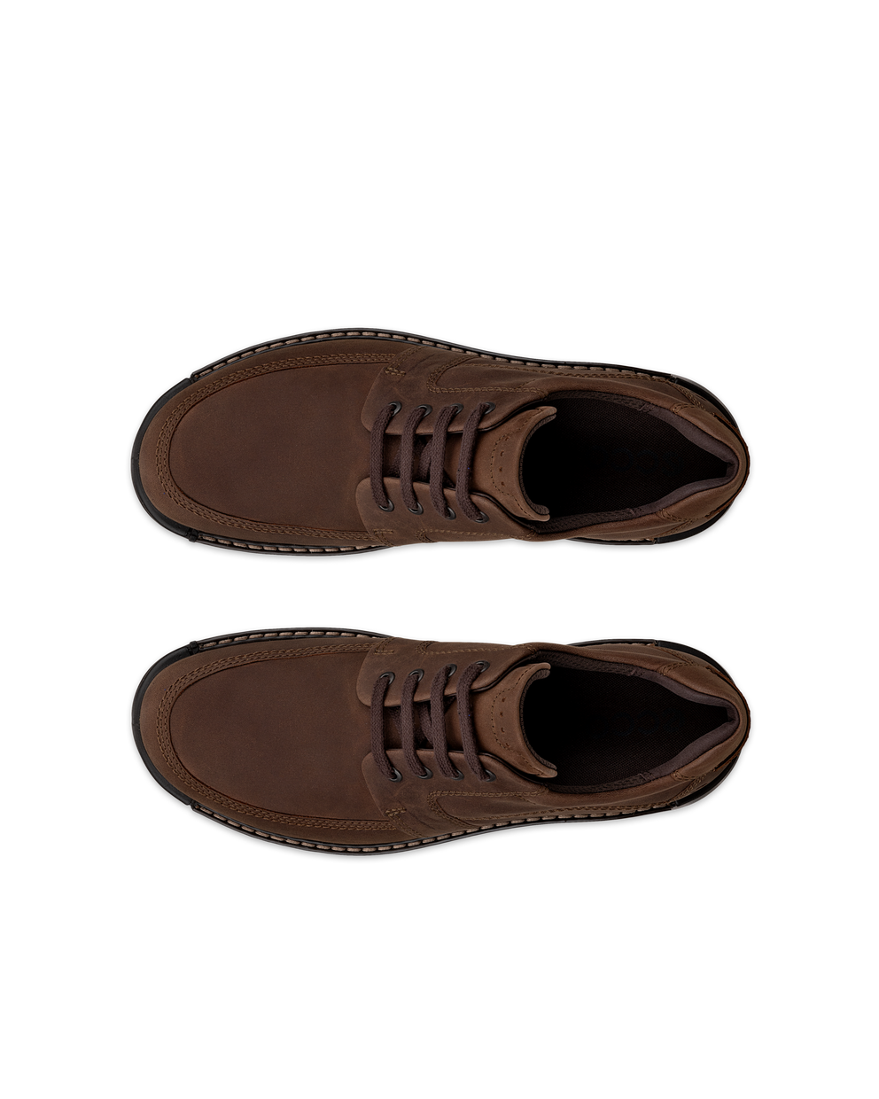 Derby en cuir à tablier aux orteils ECCO® Fusion pour hommes - Brun - Top left pair