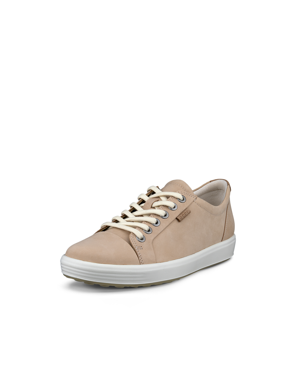 Women's ECCO® Soft 7 Leather Sneaker - Beige - Main