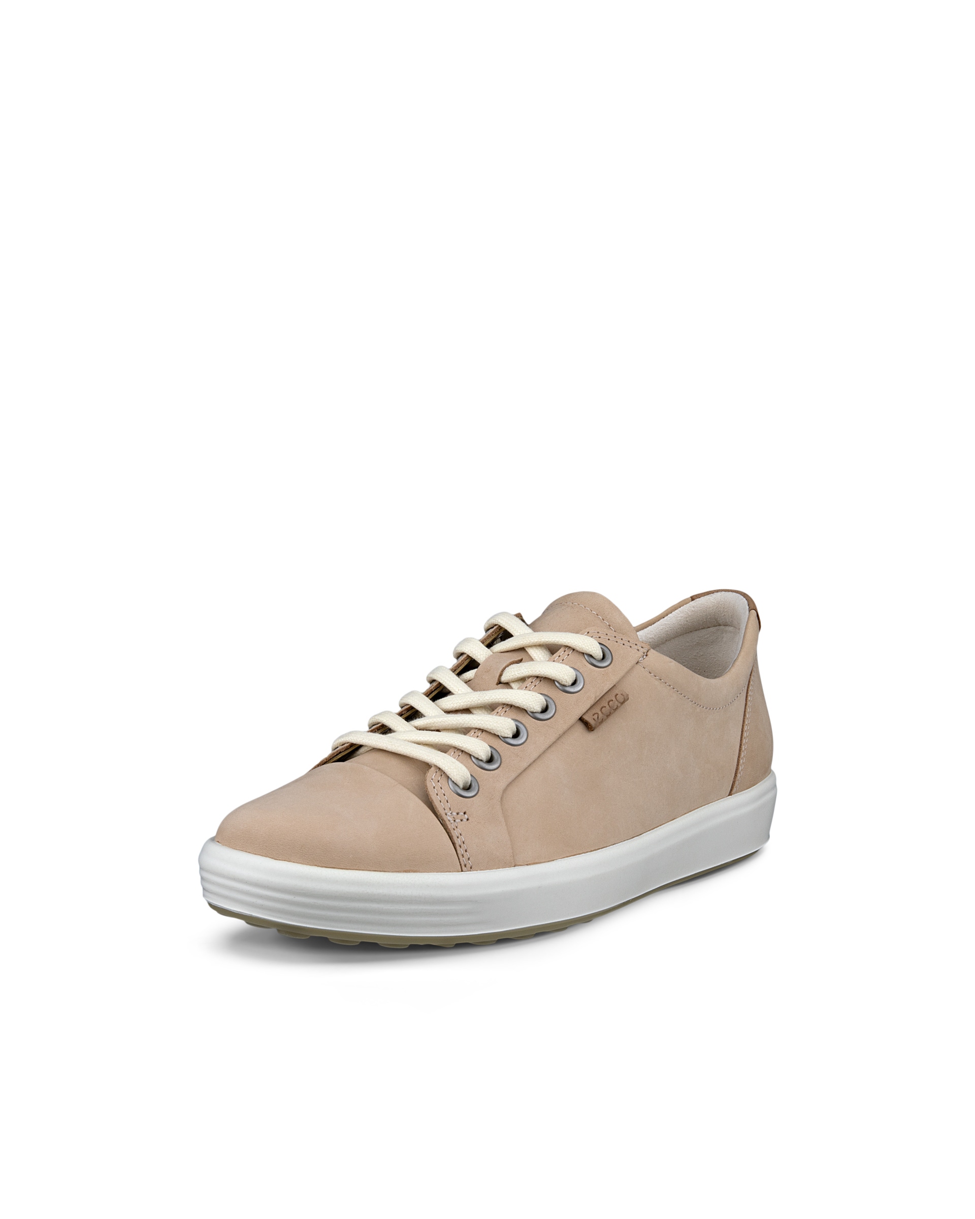 ECCO® Soft 7 baskets en cuir pour femme - Beige - Main