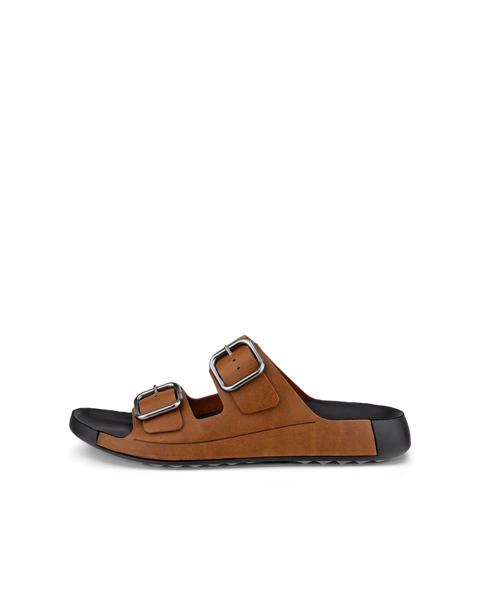 ECCO Men's Cozmo 2 Leather Sandals - Brown - Outside