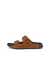 Men's ECCO® Cozmo Leather Buckle Two Strap Sandal  - Brown - Outside