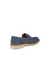 Men's ECCO® Metropole London Nubuck Moc-Toe Shoe - Blue - Back