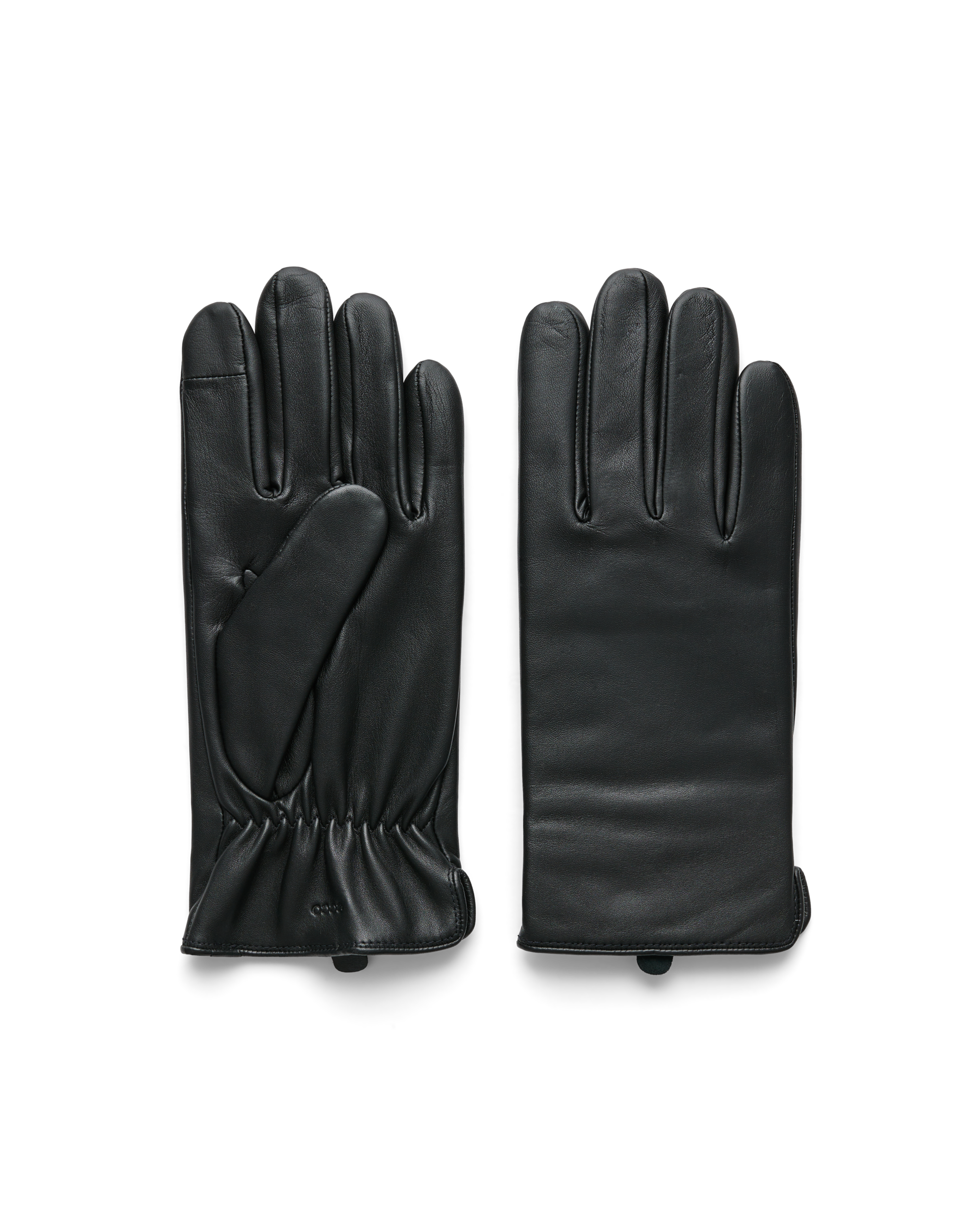 ECCO® Gants en cuir pour homme - Noir - Main