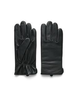 Men's ECCO® Leather Gloves - Black - Main