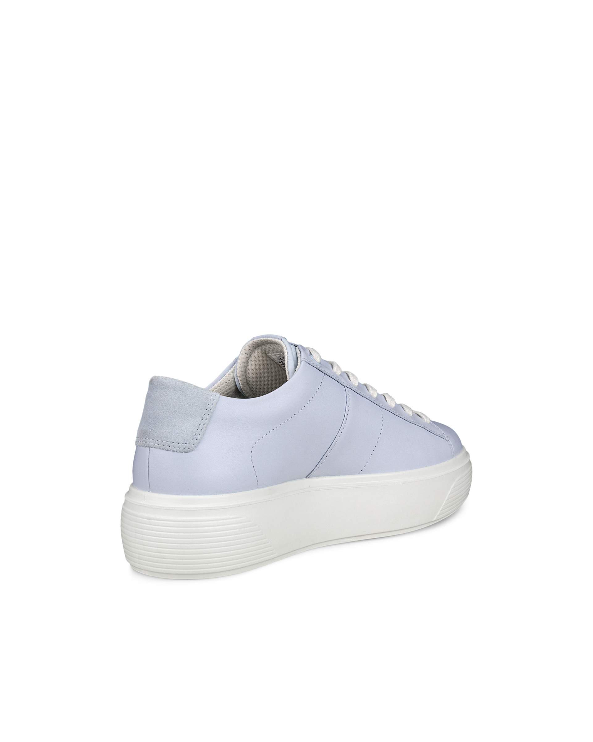 ECCO® Street Platform baskets en cuir pour femme - Bleu - Back