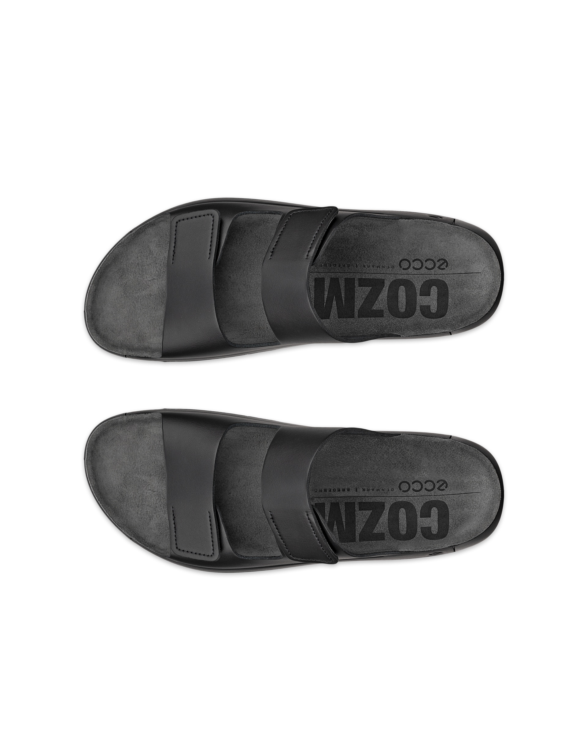 ECCO Men Cozmo Slide Sandal - Black - Top left pair