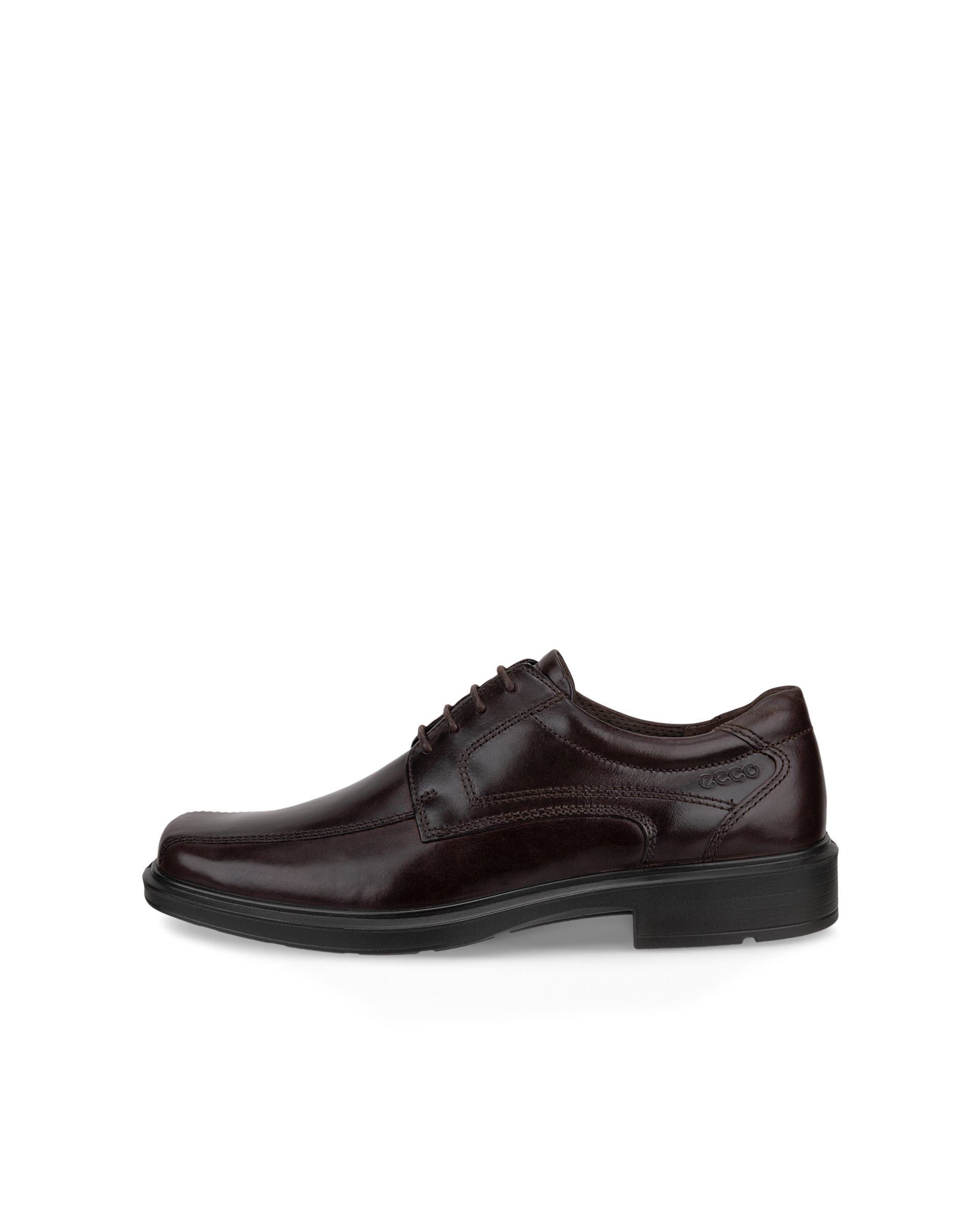 Men's ECCO® Helsinki Leather Dress Shoe - Brown - Outside