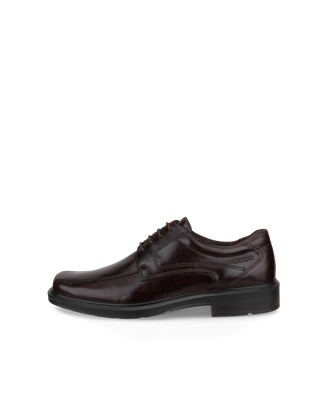 Men's ECCO® Helsinki Leather Dress Shoe - Brown - Outside