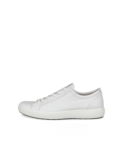 Men's ECCO® Soft 7 Nubuck Sneaker - White - Outside