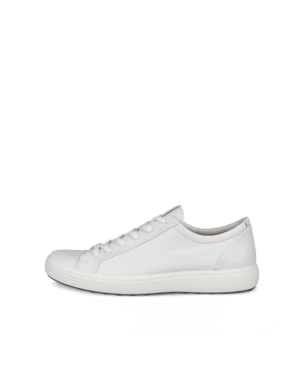 Men's ECCO® Soft 7 Leather Sneaker - White - Outside