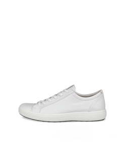 Men's ECCO® Soft 7 Leather Sneaker - White - Outside