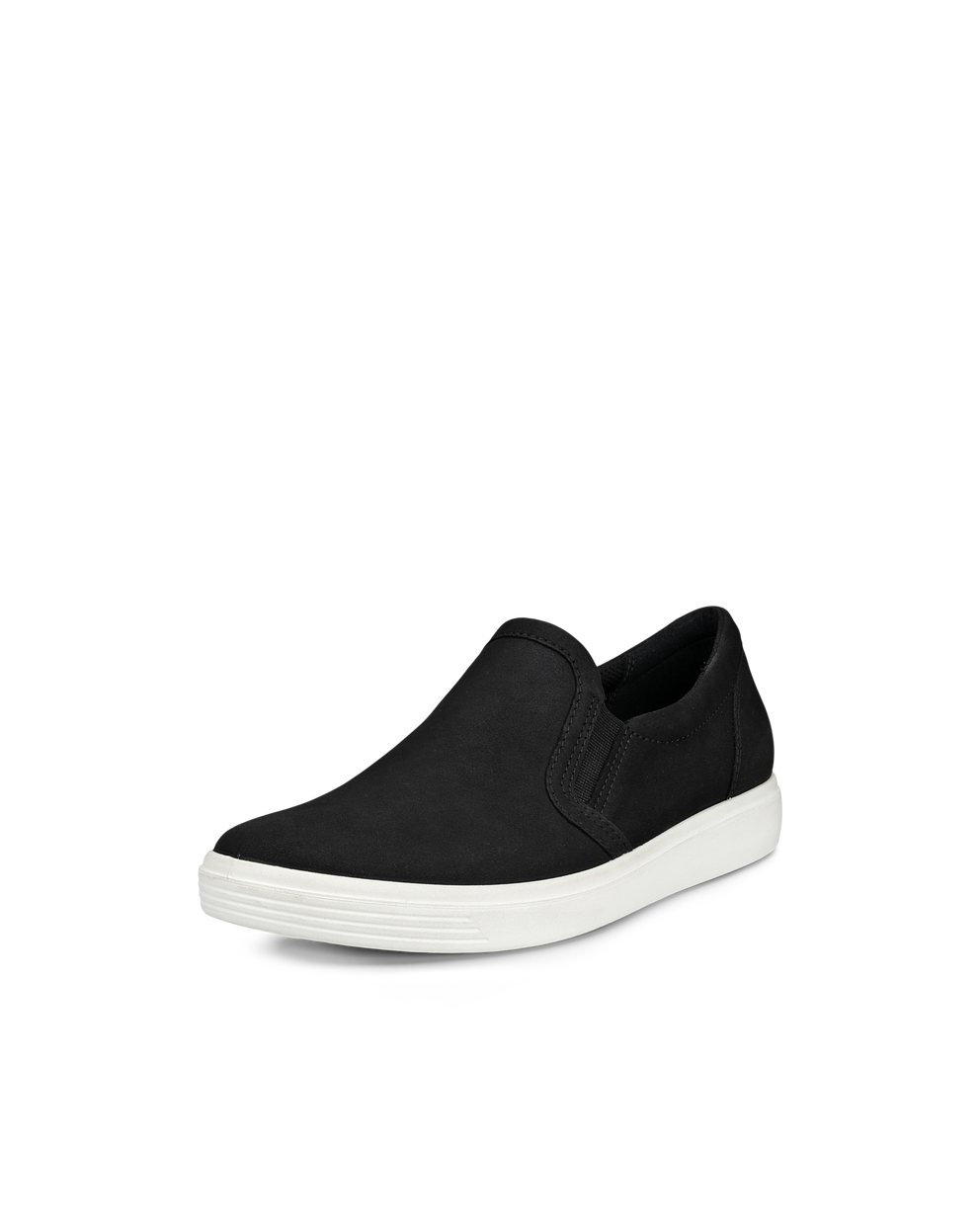 ECCO® Soft Classic baskets en nubuck pour femme - Noir - Main