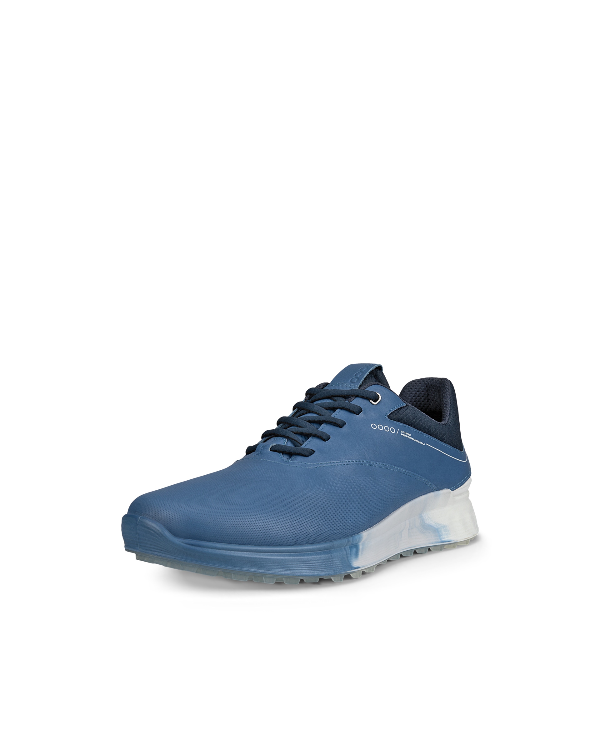 Men's ECCO® Golf S-Three Leather Gore-Tex Shoe - Blue - Main