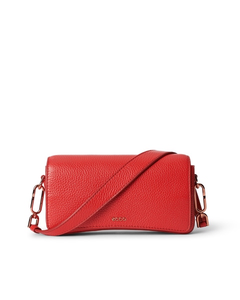 Red leather messenger bag sale