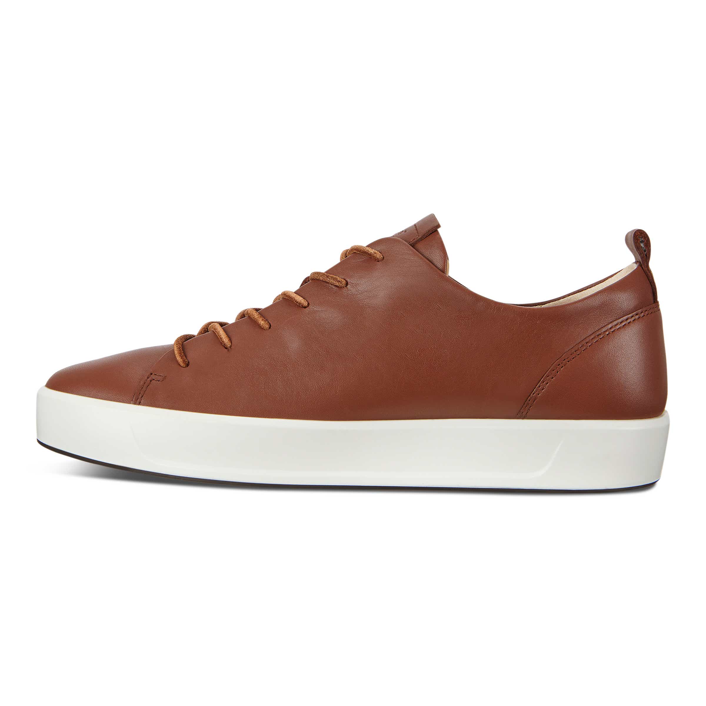 ECCO Soft 8 Men's Leather-lace Sneakers - Brown - Inside