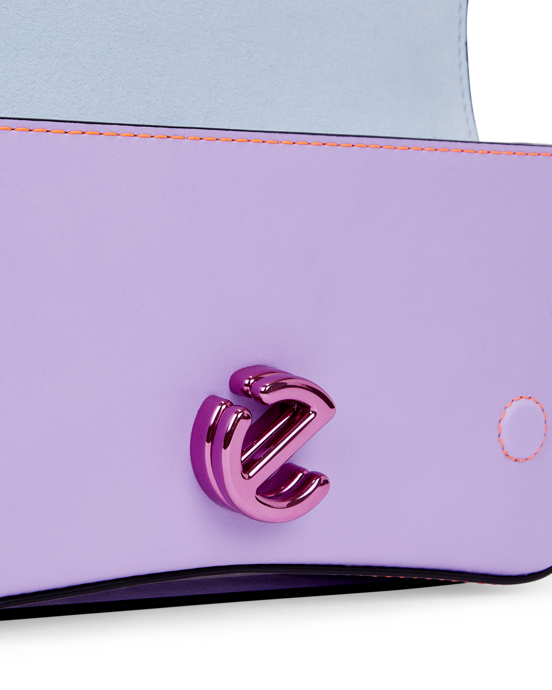 ECCO® Lock Wave Leather Crossbody Bag - Purple - Detail-1