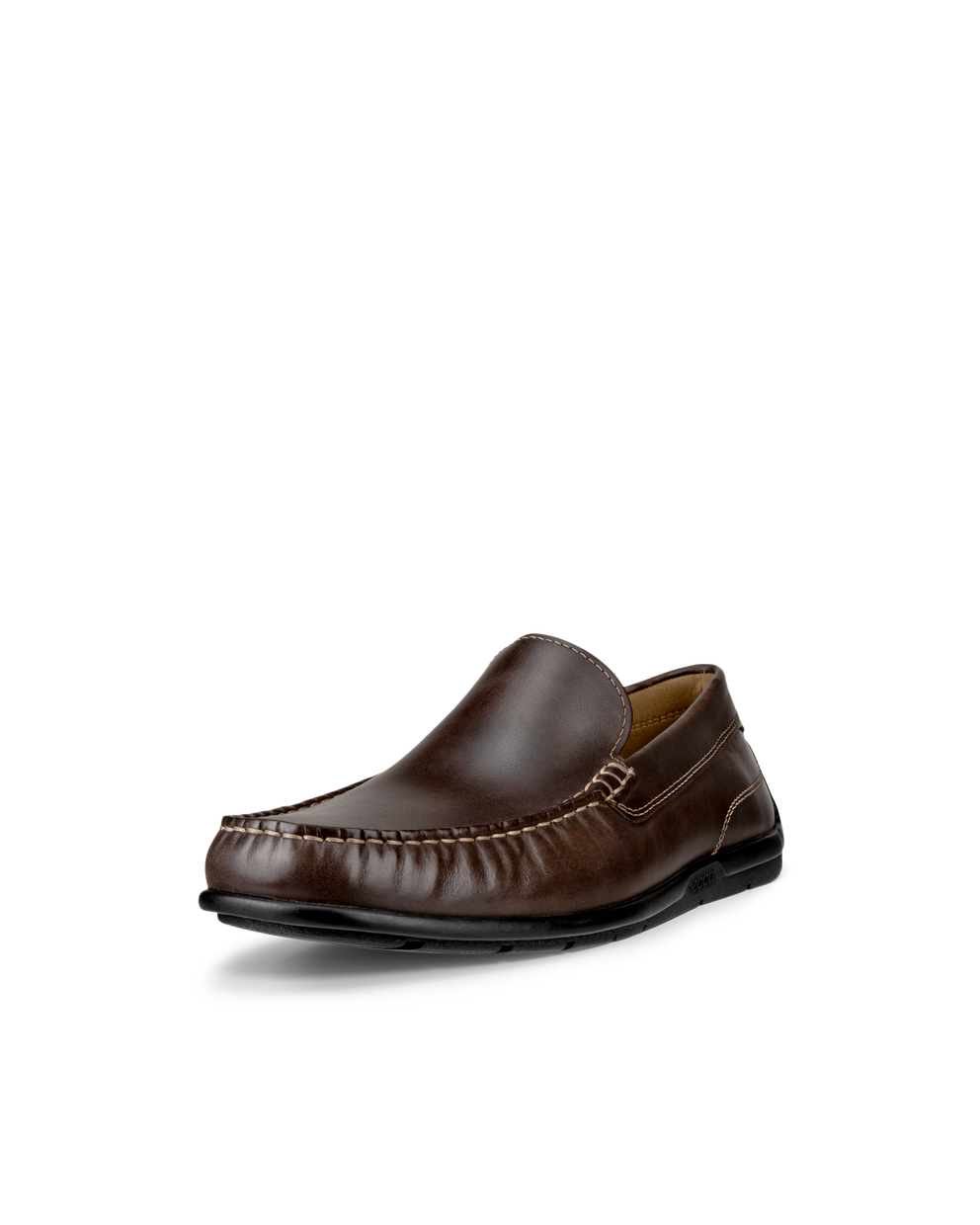 Men's ECCO® Classic Moc 2.0 Leather Moccasin - Brown - Main