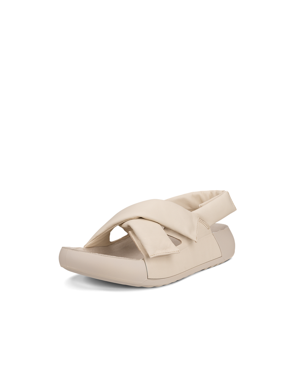 Women's ECCO® Cozmo Platform  Leather Sandal - Beige - Main