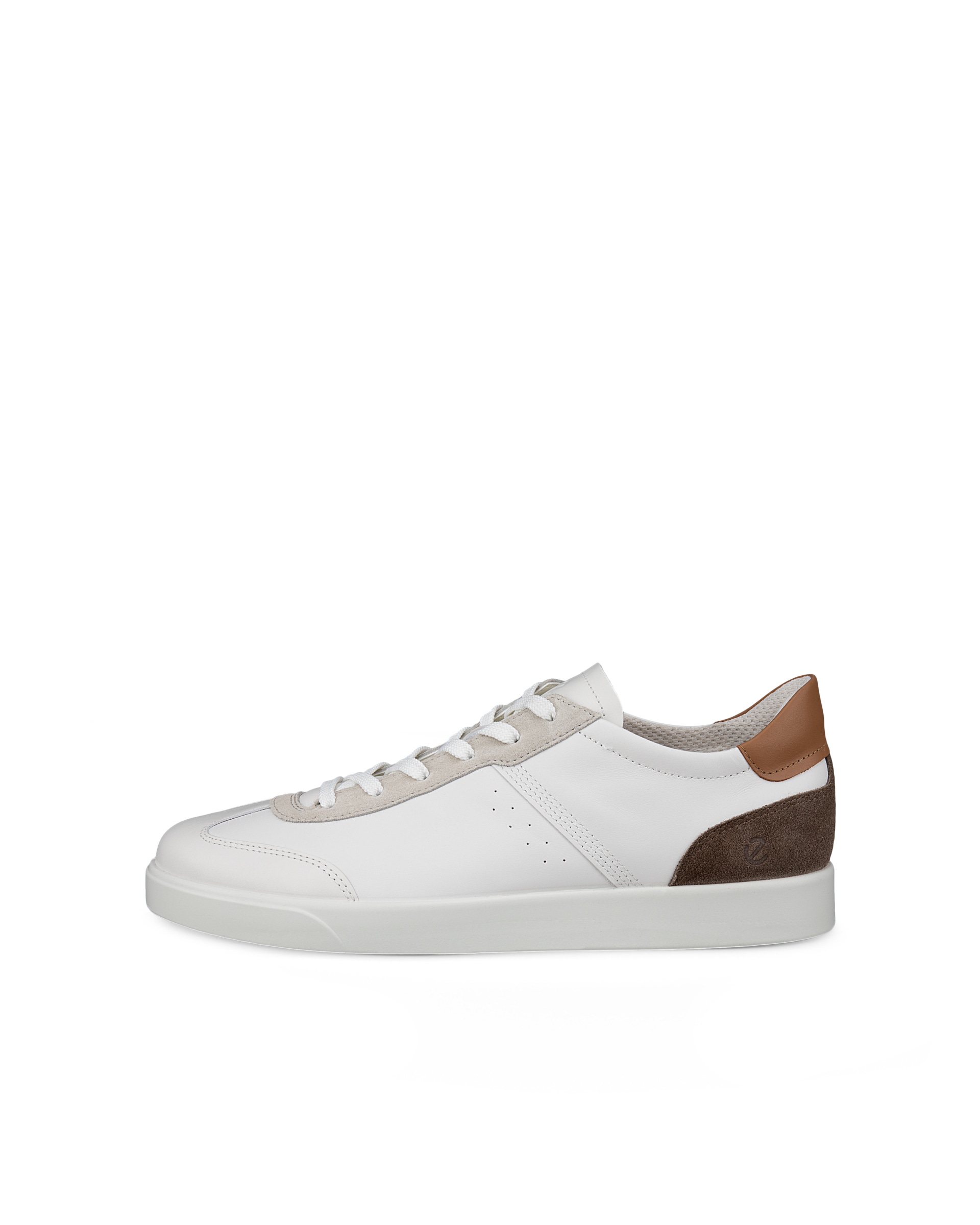 Men's ECCO® Street Lite Leather Sneaker - White - Outside