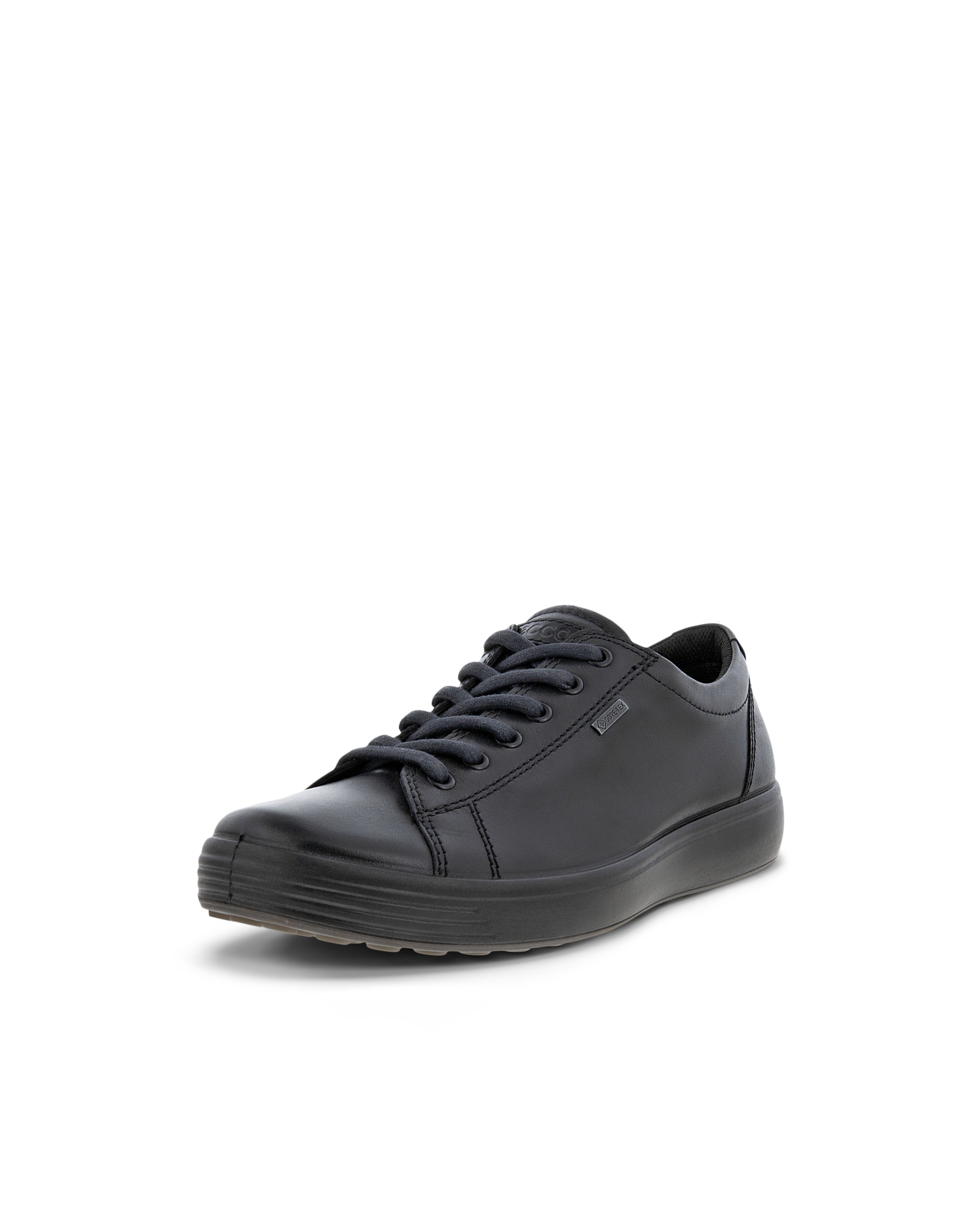 Men's ECCO® Soft 7 Leather Sneaker - Black - Main