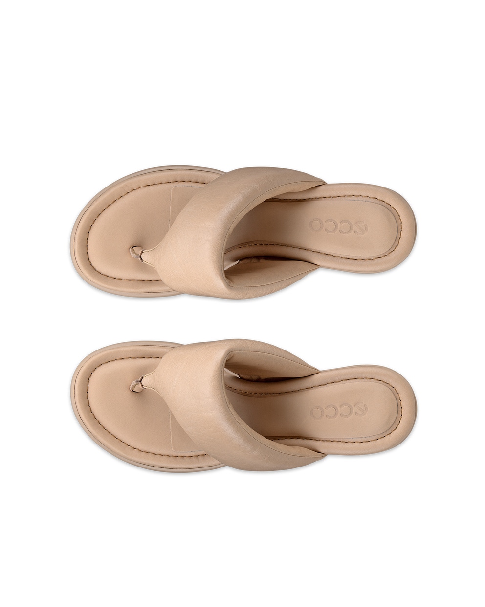 ECCO SCULPTED LX 55 WOMEN'S THONG SANDAL - Brown - Top left pair